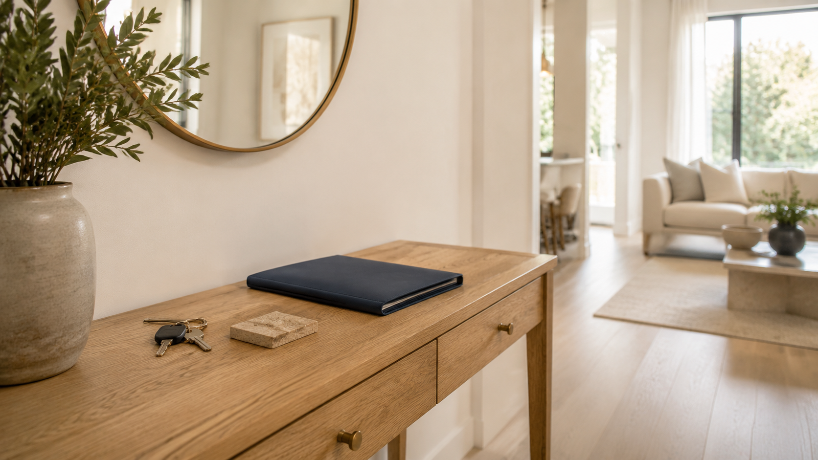 Refined home interior arranged for property management